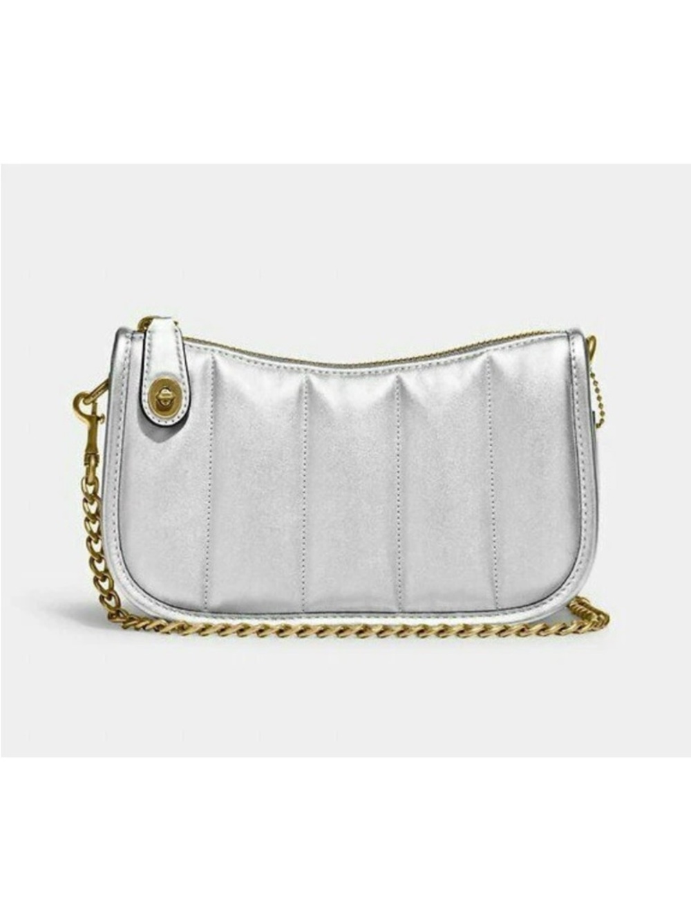 Coach Swinger 20 bag in silver - Picture 2 of 11